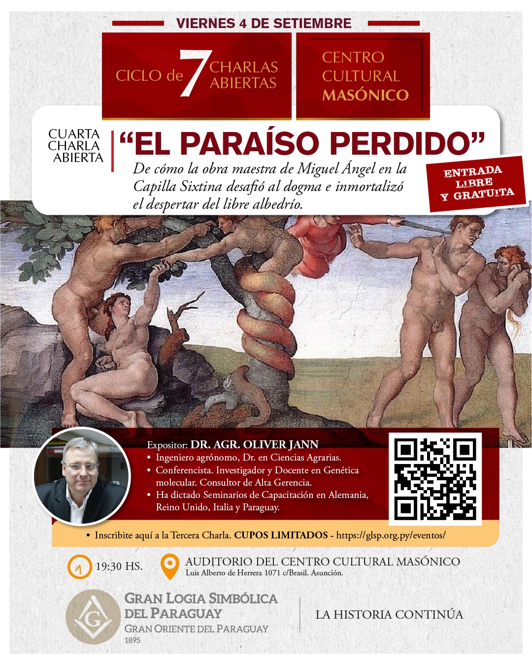 CUARTA CHARLA ABIERTA — “EL PARAÍSO PERDIDO”
